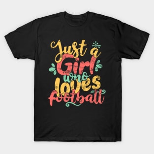 Just a Girl Who Loves Football print T-Shirt